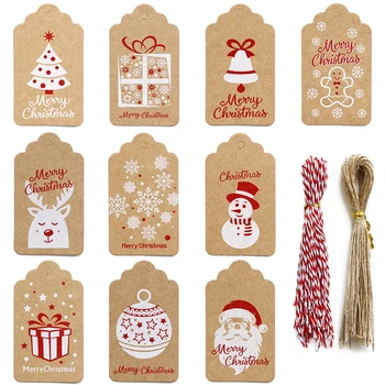 50pcs Christmas Kraft Gift Tags Xmas Party DIY Decoration Christmas Tree Hang Tags Santa Claus Snowflake Craft Paper Cards Label
50pcs Christmas Kraft Gift Tags Xmas Party DIY Decoration Christmas Tree Hang Tags Santa Claus Snowflake Craft Paper Cards Label