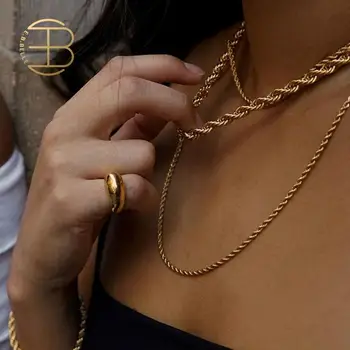 Summer Collection Gold Color Twisted Chain Choker Layer Necklaces For Women Street Style Minimalist Gold Chain Necklace 
Summer Collection Gold Color Twisted Chain Choker Layer Necklaces For Women Street Style Minimalist Gold Chain Necklace
