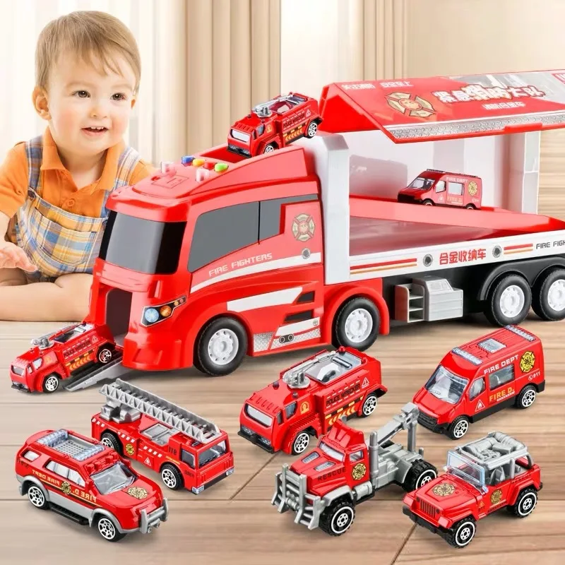 Children Toy Fire Truck Large Size Engineering Vehicle Container Model Car Educational Alloy Models Set Boy
Children Toy Fire Truck Large Size Engineering Vehicle Container Model Car Educational Alloy Models Set Boy
