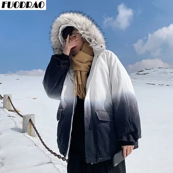 FUODRAO Thick Winter Jacket Men Oversize Streetwear Fur Collar Hooded Parka Man Harajuku Japanese Tie Dye Jacket J205
FUODRAO Thick Winter Jacket Men Oversize Streetwear Fur Collar Hooded Parka Man Harajuku Japanese Tie Dye Jacket J205