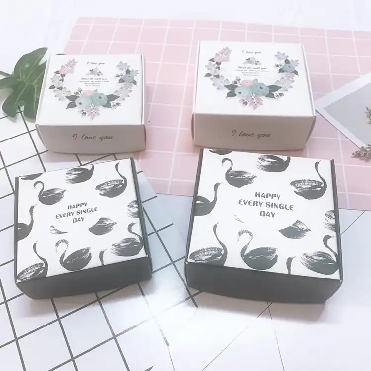 small kraft paper wedding party favor gift paper box hand soap
