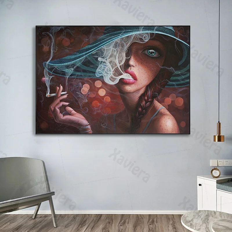 Beautiful Girl Smoking Retro Wall Art Posters and Prints Nordic Fashion Print Canvas Painting Home Decor Bedroom Modular Picture
Beautiful Girl Smoking Retro Wall Art Posters and Prints Nordic Fashion Print Canvas Painting Home Decor Bedroom Modular Picture