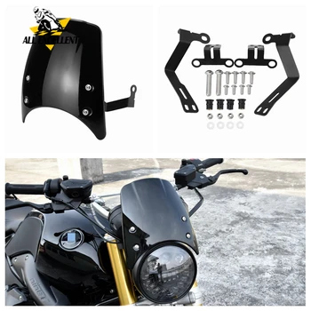 Motorcycle windshield For BMW R Nine T 2014-2017 Windscreen With Adjustable Bracket Wind Screen Air Deflector Black 
Motorcycle windshield For BMW R Nine T 2014-2017 Windscreen With Adjustable Bracket Wind Screen Air Deflector Black