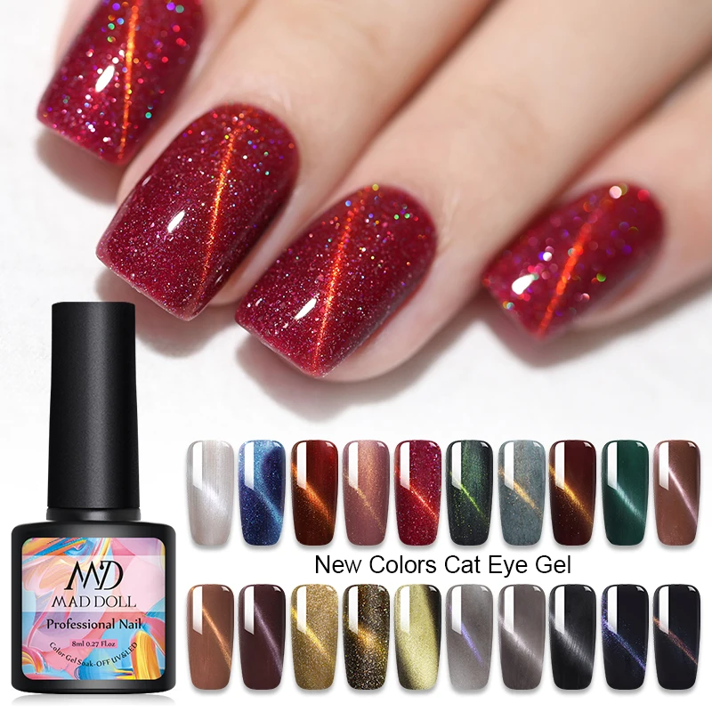 MAD DOLL 9D Cat Eye Gel Nail Polish 8ml Blinking Soak Off Nail Art UV Gel Varnish Magnetic Effect Starsky Nail Gel varnish
MAD DOLL 9D Cat Eye Gel Nail Polish 8ml Blinking Soak Off Nail Art UV Gel Varnish Magnetic Effect Starsky Nail Gel varnish