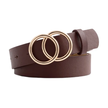 Women Belt Double Round Buckle Waist Belt Retro Decorative Belts All-match Belt Ladies Leisure Dress Jeans Waistband
Women Belt Double Round Buckle Waist Belt Retro Decorative Belts All-match Belt Ladies Leisure Dress Jeans Waistband