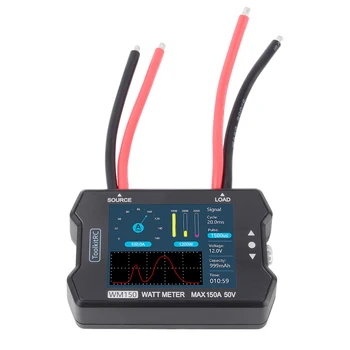 ToolkitRC WM150 150A 50V Watt Meter for Quadcopter MultiRotor RC Drone Analyzer LCD Display Voltage Current Tester PWM Output
ToolkitRC WM150 150A 50V Watt Meter for Quadcopter MultiRotor RC Drone Analyzer LCD Display Voltage Current Tester PWM Output