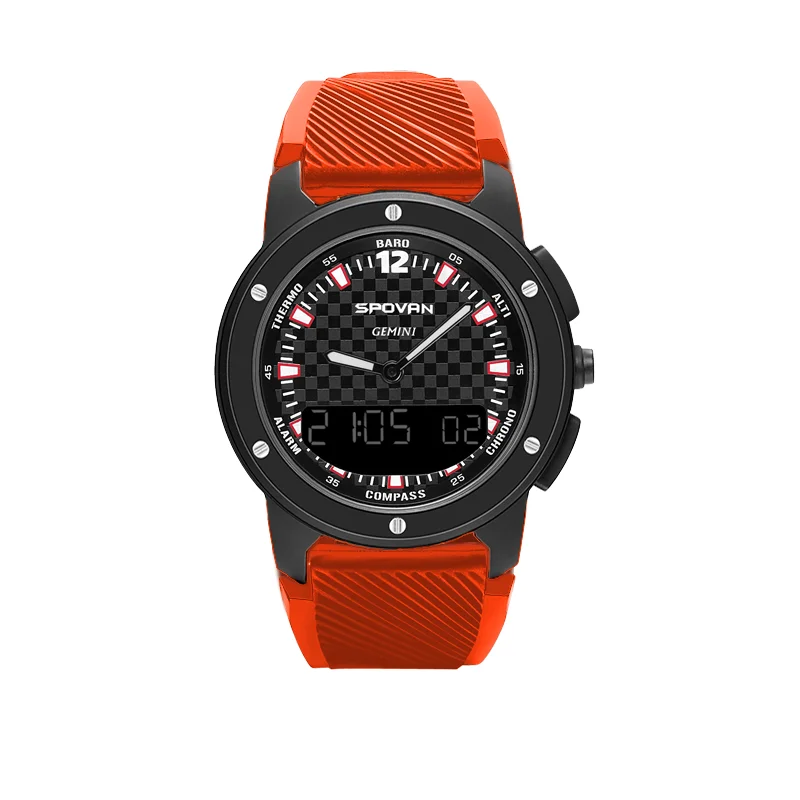 Temperature and air pressure height measurement electronic compass camping watch, alarm, running table waterproof function
Temperature and air pressure height measurement electronic compass camping watch, alarm, running table waterproof function