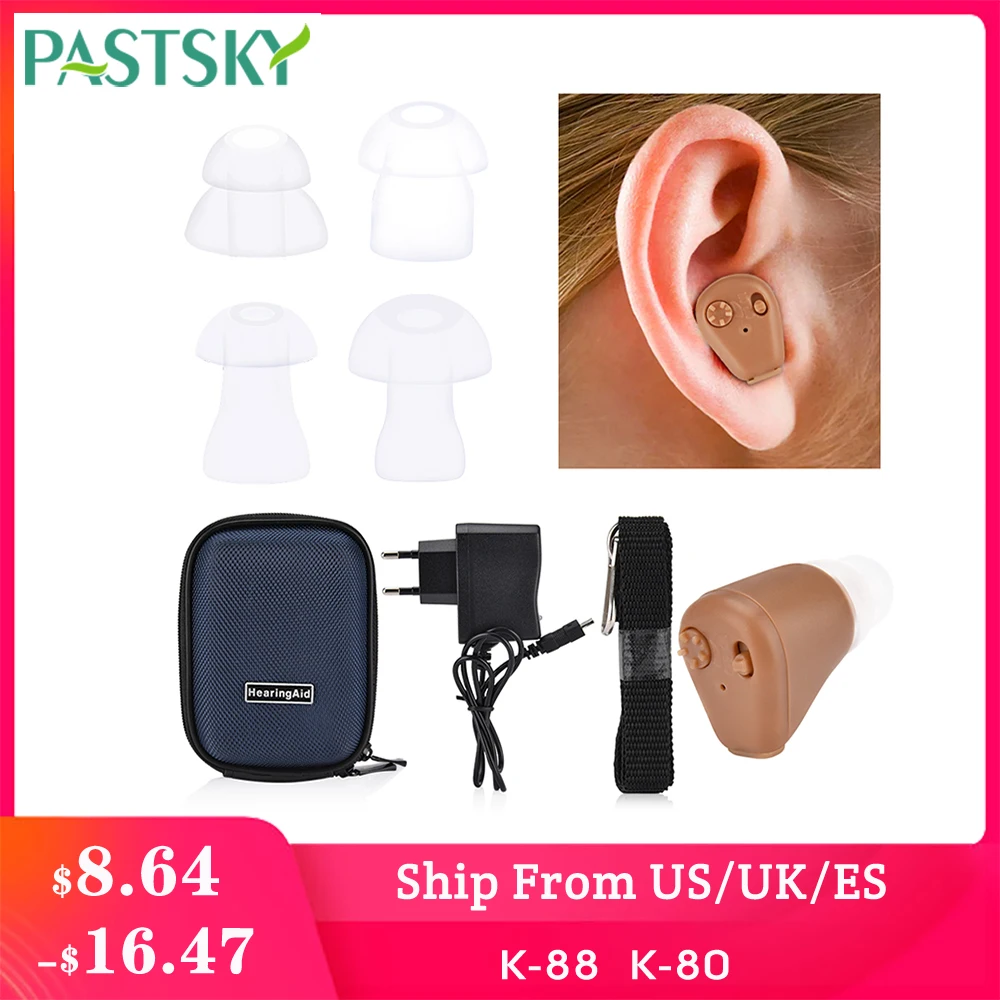K-88 K-80 Hearing Aid Invisible Sound Amplifier Volume Adjustable Rechargeable Wireless Hear auditivo Aids for the Elderly Deaf
K-88 K-80 Hearing Aid Invisible Sound Amplifier Volume Adjustable Rechargeable Wireless Hear auditivo Aids for the Elderly Deaf