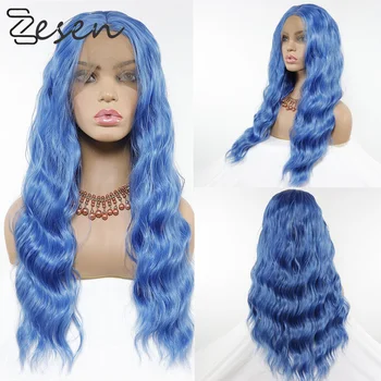 Zesen Light Blue Synthetic Lace Front Wigs With Natural Hairline Buns Heat Resistant Loose Wave Wigs for Women Make Up Party
Zesen Light Blue Synthetic Lace Front Wigs With Natural Hairline Buns Heat Resistant Loose Wave Wigs for Women Make Up Party
