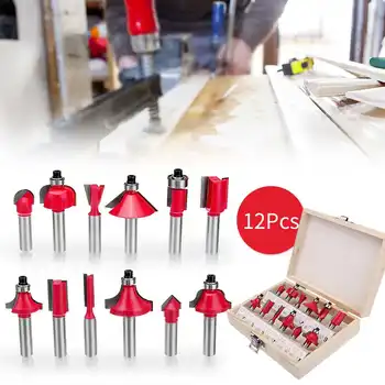 12 Pcs/Set 8mm Tungsten Carbide Shank Router Bit Set Wood Cutter Tool Set Milling Wood Cutters Router Bit Set for Woodworking
12 Pcs/Set 8mm Tungsten Carbide Shank Router Bit Set Wood Cutter Tool Set Milling Wood Cutters Router Bit Set for Woodworking