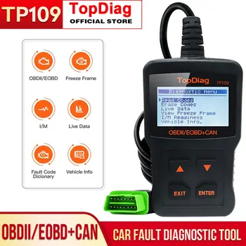 Multi Fuction Diagnostic Scan Tool Car Engine EOBD Vechicle Clear Code TopDiag OBD TP109 Automotive Obd2 Scanner Code Reader
Multi Fuction Diagnostic Scan Tool Car Engine EOBD Vechicle Clear Code TopDiag OBD TP109 Automotive Obd2 Scanner Code Reader