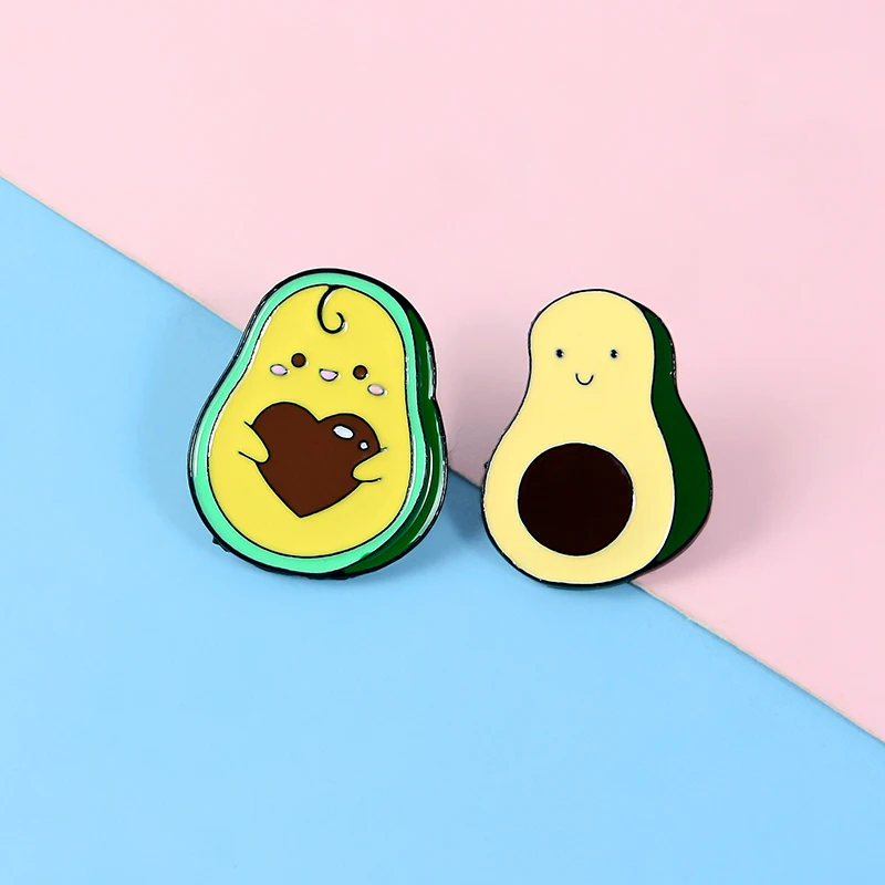 Булавки с изображением братьев авокадо Милые Броши фруктами ювелирные изделия