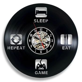 Game Vinyl Record Wall Clock Modern Design Sleep Eat Game Repeat Lifestyle Vinyl Clocks Wall Watch Hoem Decor Gifts for Gamer
Game Vinyl Record Wall Clock Modern Design Sleep Eat Game Repeat Lifestyle Vinyl Clocks Wall Watch Hoem Decor Gifts for Gamer