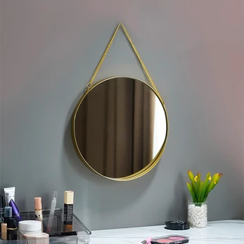 Nordic Gold Round Mirror Bathroom Bedroom Wall-mounted HD Spiegel Decor Home Wall Decoration Hanging Mirror Glass Makeup Mirrors
Nordic Gold Round Mirror Bathroom Bedroom Wall-mounted HD Spiegel Decor Home Wall Decoration Hanging Mirror Glass Makeup Mirrors