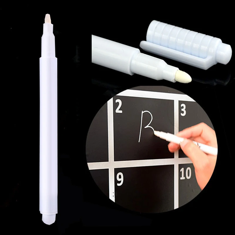 

Creative White Liquid Erasable Chalk Marker Pen For Glass Windows Blackboard Markers Teaching Tools Office Material Escolar