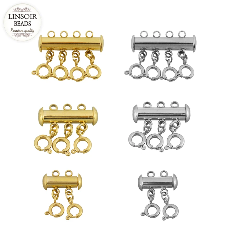 LINSOIR 3 sets/lot Gold Color 2/3/4 Rows End Fastener Clasp Magnetic Clasps For Bracelets Necklace Connectors DIY Jewelry Making
LINSOIR 3 sets/lot Gold Color 2/3/4 Rows End Fastener Clasp Magnetic Clasps For Bracelets Necklace Connectors DIY Jewelry Making