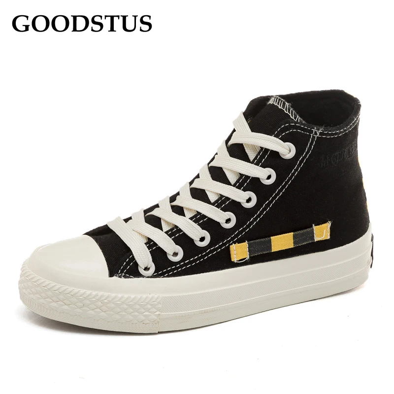 GOODSTUS Men Canvas Shoes High Top Solid Simple Style Breathable Comfortable Great Quality Fashion Male Street Walking Casual
GOODSTUS Men Canvas Shoes High Top Solid Simple Style Breathable Comfortable Great Quality Fashion Male Street Walking Casual