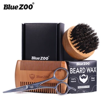 Blue ZOO 4Pcs/Set Men's Beard Care Kit Male Shaving Tool Sets With Beard Brush Wooden Comb Stainless Steel Scissor Beard Wax
Blue ZOO 4Pcs/Set Men's Beard Care Kit Male Shaving Tool Sets With Beard Brush Wooden Comb Stainless Steel Scissor Beard Wax