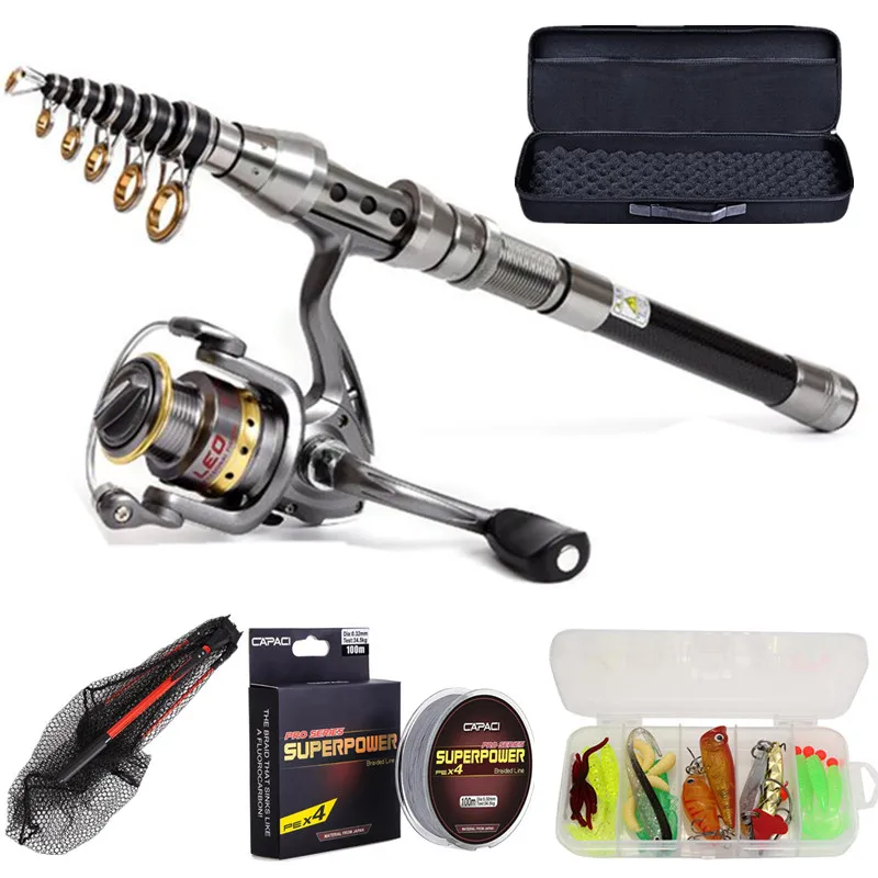 Fishing Rod With Reel Combo For Camping Outdoor Fishing PE Line Lure Set Landing Net With EVA Portable Box
Fishing Rod With Reel Combo For Camping Outdoor Fishing PE Line Lure Set Landing Net With EVA Portable Box