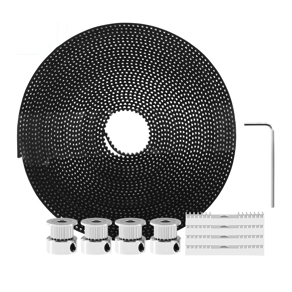 3D Printer Parts 5 meter Gt2 toothed belt & 4 x 20 toothed belt pieces & 1 hex head key & for 3d printer kit
3D Printer Parts 5 meter Gt2 toothed belt & 4 x 20 toothed belt pieces & 1 hex head key & for 3d printer kit
