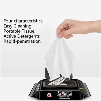 

Magic Shoe Wipe Travel Portable Disposable Sneakers Cleaning Wet Wipe White Shoes Artifact Removes Dirt Grass Stains Mud