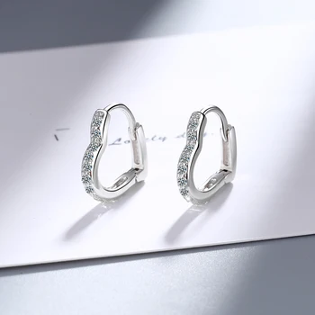 New Arrival Female Small Pendientes 925 Sterling Silver Heart Shaped Mosaic CZ Prevent Allergy Stud Earrings for Women Brincos
New Arrival Female Small Pendientes 925 Sterling Silver Heart Shaped Mosaic CZ Prevent Allergy Stud Earrings for Women Brincos