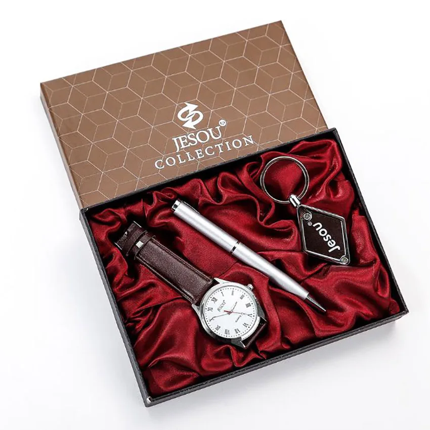 Mens watches Gift Set 3pcs Boutique Gift Set Keychain + Large Dial Quartz Watch + Pen for Dad Husband Boy Friend Reloj Hombre
Mens watches Gift Set 3pcs Boutique Gift Set Keychain + Large Dial Quartz Watch + Pen for Dad Husband Boy Friend Reloj Hombre