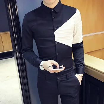 2020 Spring And Autumn New Korean Slim Long Sleeve Shirt Fashion Casual Color Matching Bottoming Shirt Black / White M-3XL
2020 Spring And Autumn New Korean Slim Long Sleeve Shirt Fashion Casual Color Matching Bottoming Shirt Black / White M-3XL