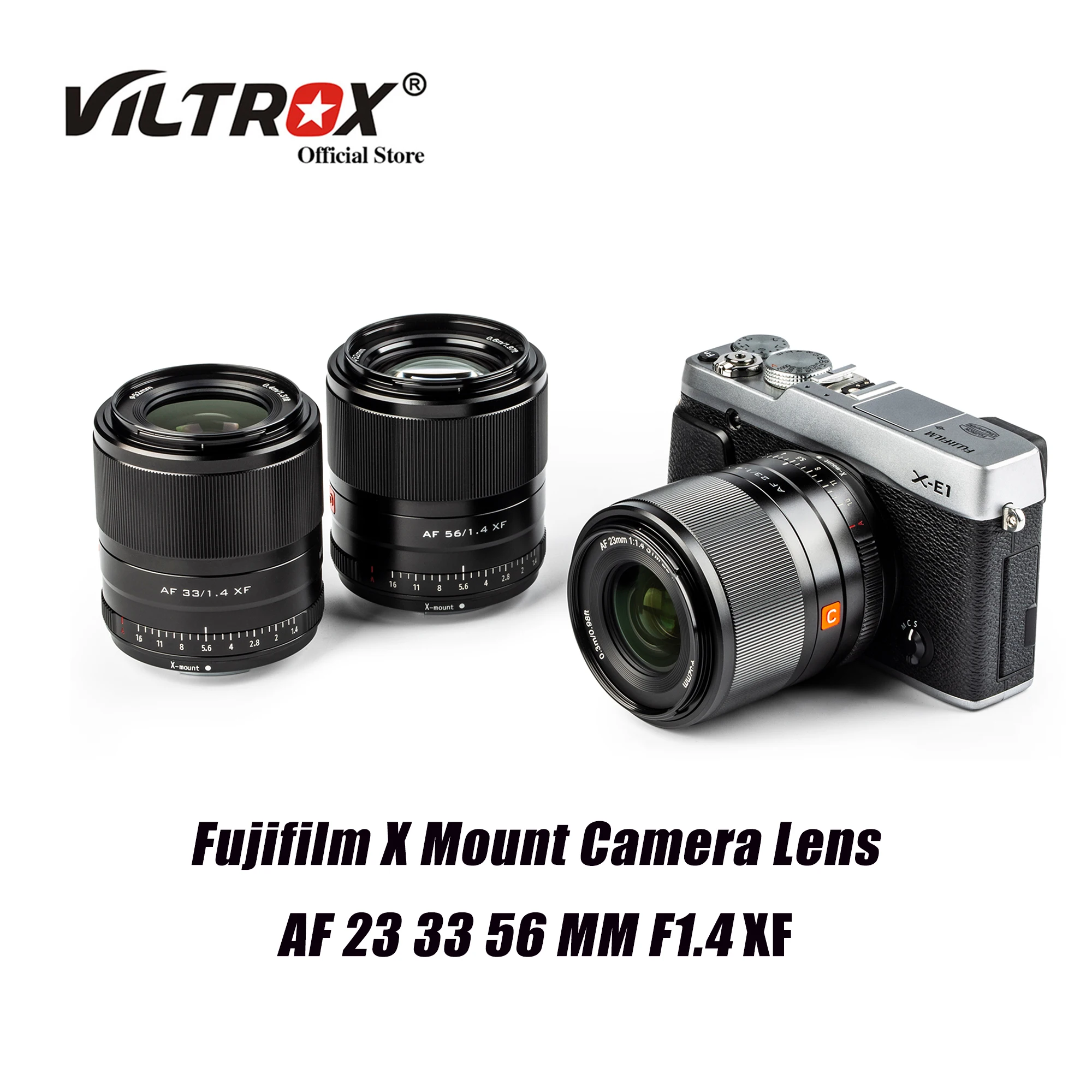 

Viltrox 23mm 33mm 56mm F1.4 XF Lens Auto Focus Large Aperture Portrait Lenses for Fujifilm Fuji X Mount Camera Lens X-T4 X-T30