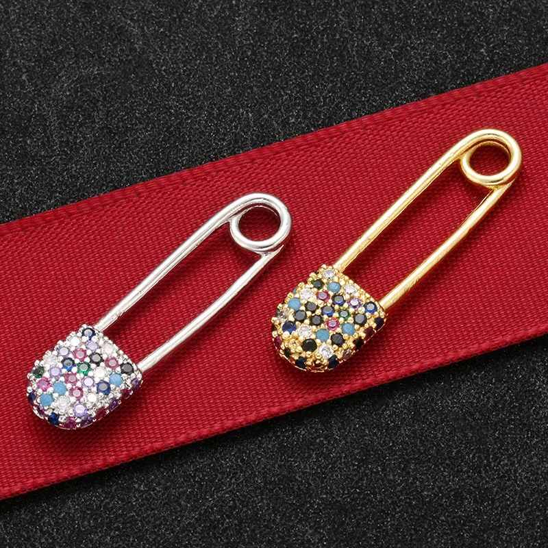 ZHUKOU 8x28mm brass cubic zirconia crystal MINI brooch pendant for women's necklace earrings jewelry accessories model: VD520 
ZHUKOU 8x28mm brass cubic zirconia crystal MINI brooch pendant for women's necklace earrings jewelry accessories model: VD520