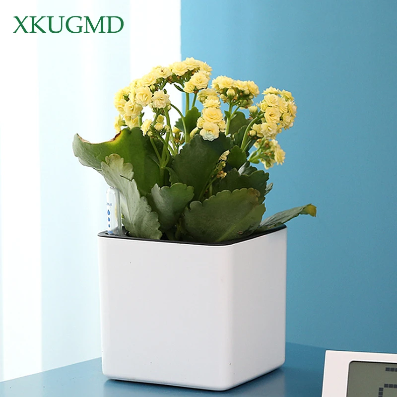 Automatic Watering Plastic Flower Pot Solid Color Square Flower Basket Garden Two-layer Potted Home Decoration Accessories
Automatic Watering Plastic Flower Pot Solid Color Square Flower Basket Garden Two-layer Potted Home Decoration Accessories