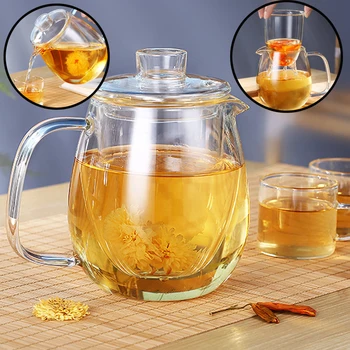 1200ml Glass Teapot with Removable Infuser Safe Tea Kettle Can Be Heated Flowering Tea Filter Blooming Loose Leaf Tea Maker Set
1200ml Glass Teapot with Removable Infuser Safe Tea Kettle Can Be Heated Flowering Tea Filter Blooming Loose Leaf Tea Maker Set