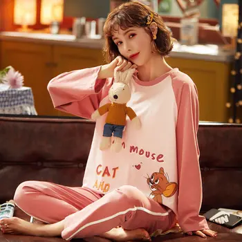 2020 pajamas female spring and autumn winter cotton long sleeve Korean version lovely students can wear home wear suit
2020 pajamas female spring and autumn winter cotton long sleeve Korean version lovely students can wear home wear suit