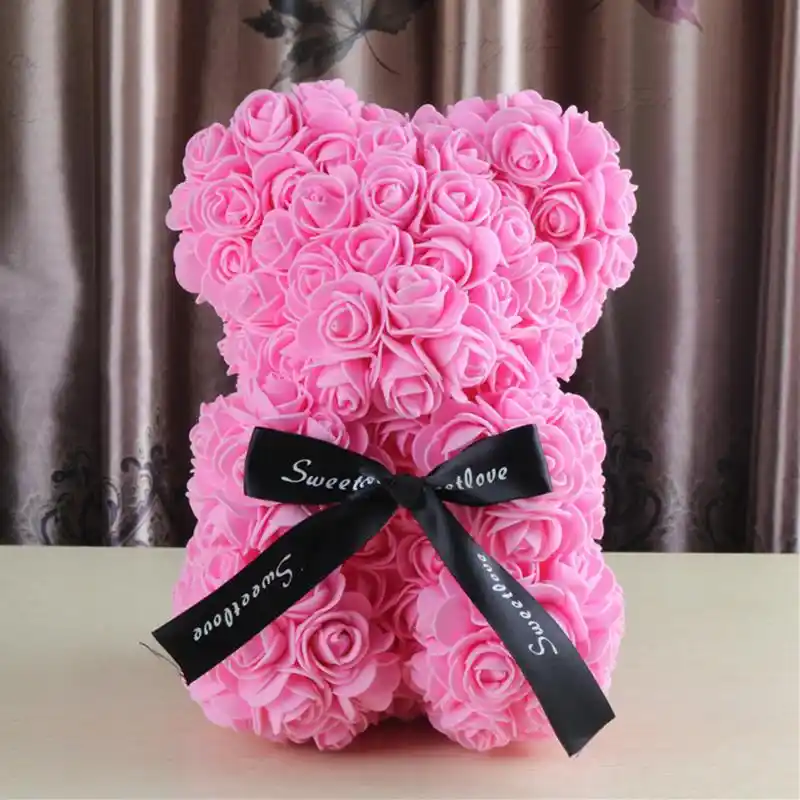 valentines day gift for girlfriend lover rose bear artificial