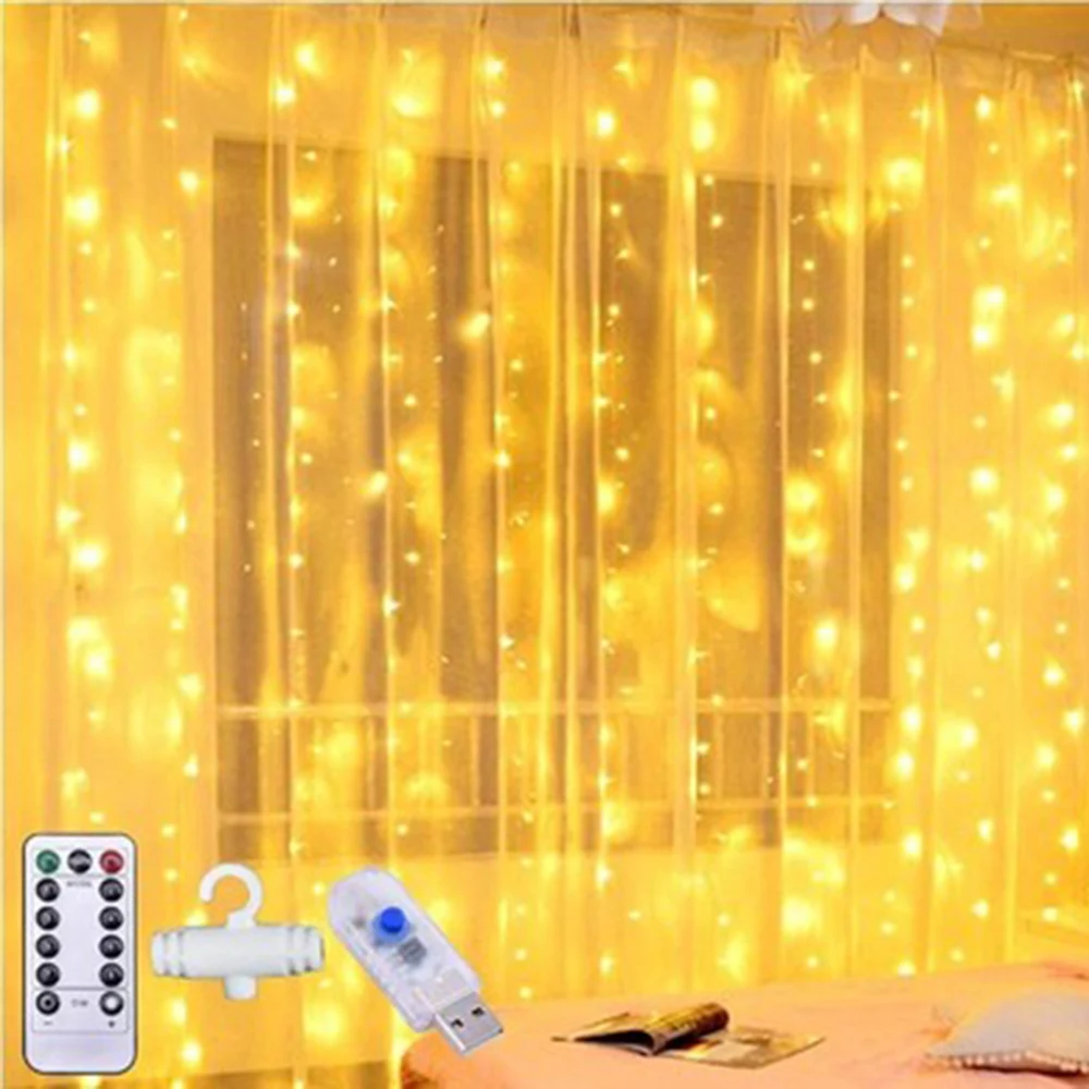 3M USB LED Curtain Lights Remote Control Garland LED Fairy Light for Christmas New Year Wedding Party Home Outdoor Decoration
3M USB LED Curtain Lights Remote Control Garland LED Fairy Light for Christmas New Year Wedding Party Home Outdoor Decoration