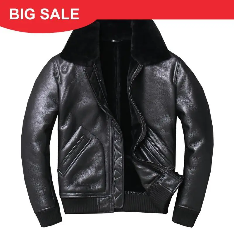 2020 Black Men Military Pilot Shearling Jacket Plus Size XXXXL Slim Fit Winter Thick Russian Aviator Genuine Coat FREE SHIPPING
2020 Black Men Military Pilot Shearling Jacket Plus Size XXXXL Slim Fit Winter Thick Russian Aviator Genuine Coat FREE SHIPPING