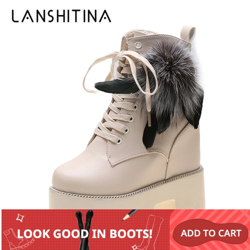 New Autumn Women Platform Ankle Boots 2019 Winter Warm Fur Short Boots Woman 12CM High Heel Shoes Thick Sole Wedge Martin Boots
New Autumn Women Platform Ankle Boots 2019 Winter Warm Fur Short Boots Woman 12CM High Heel Shoes Thick Sole Wedge Martin Boots