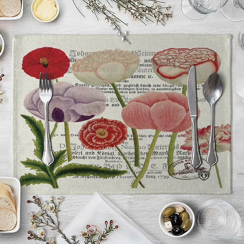 Flower Table Mat Wintage Table Mat Flower Newspaper Printed Kitchen Placemat Dining Table Mat Coaster Cotton Linen Pads Cup Mats
Flower Table Mat Wintage Table Mat Flower Newspaper Printed Kitchen Placemat Dining Table Mat Coaster Cotton Linen Pads Cup Mats