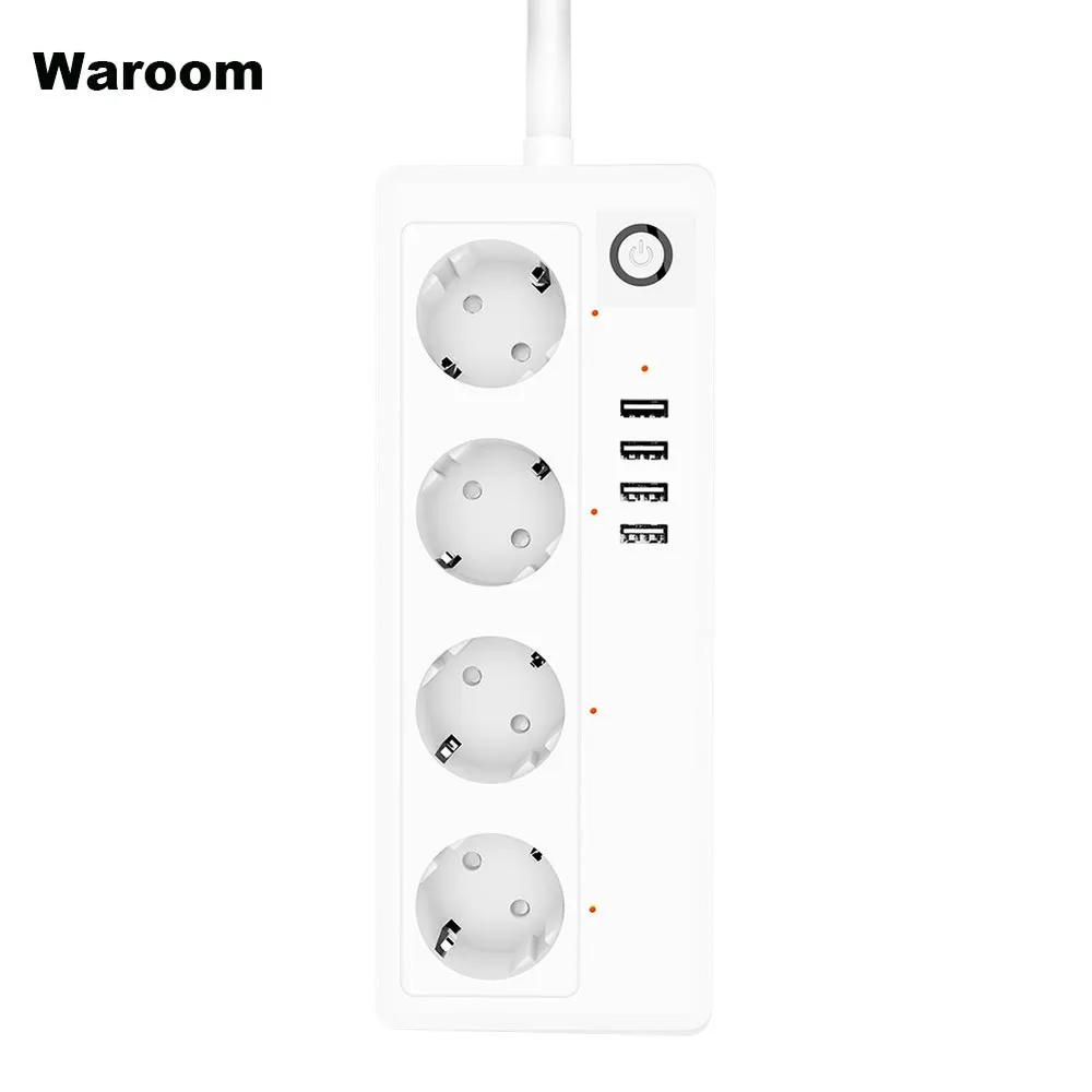 WiFi Smart Power Strip US Surge Protector with 4 Socket 4 USB Port Smart Home Control Switch Work with Smart Life APP
WiFi Smart Power Strip US Surge Protector with 4 Socket 4 USB Port Smart Home Control Switch Work with Smart Life APP