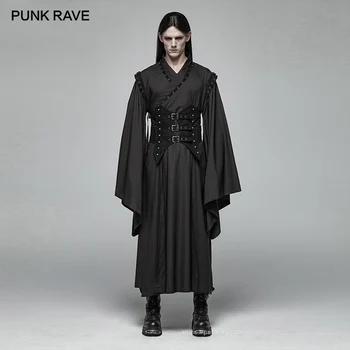 PUNK RAVE Men's Punk Dark Han Elements Coat Stripe Woven Imitation Suede PU Leather Buckle Loose Adjustable Girdle Men Jacket
PUNK RAVE Men's Punk Dark Han Elements Coat Stripe Woven Imitation Suede PU Leather Buckle Loose Adjustable Girdle Men Jacket