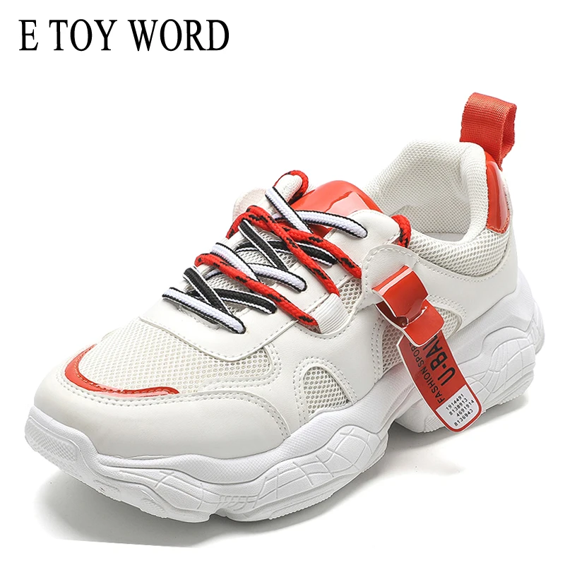 E TOY WORD Sneakers Women's thick-soled Daddy Shoes 2019 New Vulcanized shoes Breathable Sports Casual Shoes Female basket Femme
E TOY WORD Sneakers Women's thick-soled Daddy Shoes 2019 New Vulcanized shoes Breathable Sports Casual Shoes Female basket Femme
