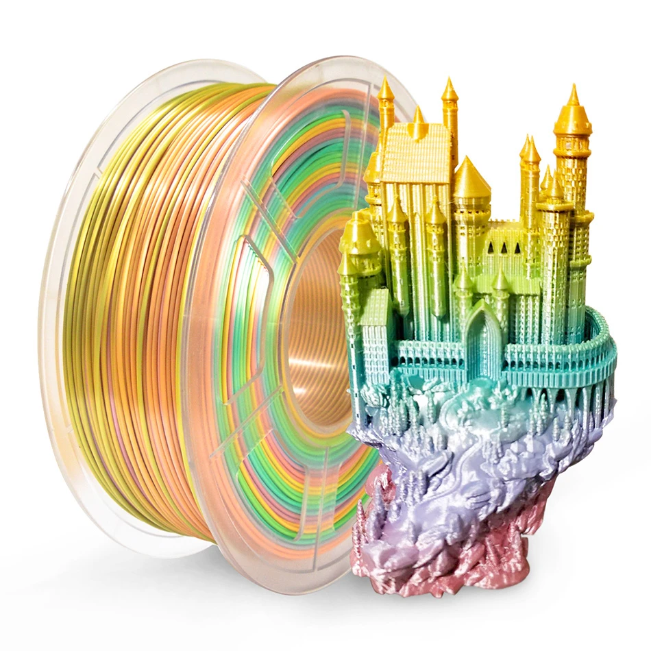 PLA Silk Filament Rainbow02 1KG 2.2lbs PLA Silk Textur 1.75MM-/+ 0.02MM PLA Silk Filament Refills Biodegradable Material
PLA Silk Filament Rainbow02 1KG 2.2lbs PLA Silk Textur 1.75MM-/+ 0.02MM PLA Silk Filament Refills Biodegradable Material