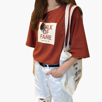 2019 New Summer Women Casual Letter Printing Half-sleeved T-shirt Female Trend Loose Boyfriend Streetwear Ins Shirt
2019 New Summer Women Casual Letter Printing Half-sleeved T-shirt Female Trend Loose Boyfriend Streetwear Ins Shirt