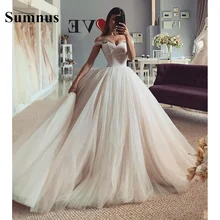 Sumnus Off The Shoulder Bohomia Wedding Dresses 2022 Open Back Tulle Ball Gowns Bridal Gowns Country Party Dress 
Sumnus Off The Shoulder Bohomia Wedding Dresses 2022 Open Back Tulle Ball Gowns Bridal Gowns Country Party Dress