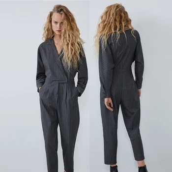 Trendy 2020 ZA Long Pinstripe Jumpsuit for Women Suit Collar Side Pocket Office Lady Long Sleeve Fashion Female Party Wholesale
Trendy 2020 ZA Long Pinstripe Jumpsuit for Women Suit Collar Side Pocket Office Lady Long Sleeve Fashion Female Party Wholesale