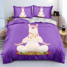 Alpaca 3D Purple Bedding Set Cartoon Cute Animal Printed Duvet Cover Pillowcases Single Double Queen King Size Soft Kids Bed Set
Alpaca 3D Purple Bedding Set Cartoon Cute Animal Printed Duvet Cover Pillowcases Single Double Queen King Size Soft Kids Bed Set
