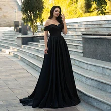 Elegant Off Shoulder Evening Dresses For Woman 2021 A Line Floor Length Sweep Train Black Red Prom Party Gown Lace Up Vestidos
Elegant Off Shoulder Evening Dresses For Woman 2021 A Line Floor Length Sweep Train Black Red Prom Party Gown Lace Up Vestidos
