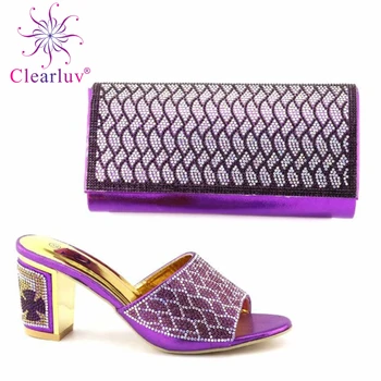 Ladies Italian Shoes and Bag Set Decorated with Rhinestone High Quality African Wedding Italian Shoe and Bag Sets Slip-On Party
Ladies Italian Shoes and Bag Set Decorated with Rhinestone High Quality African Wedding Italian Shoe and Bag Sets Slip-On Party