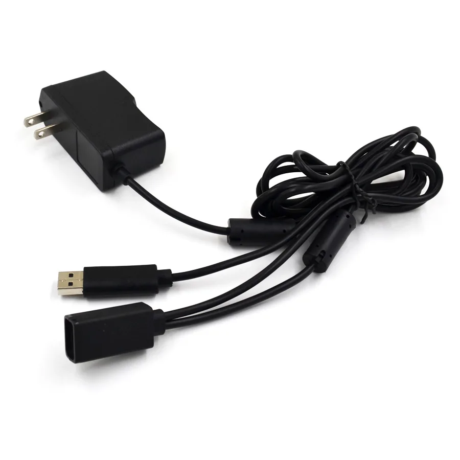 

100pcs Black AC 100V-240V Power Supply Adapter USB Charging Charger For Microsoft Xbox 360 Kinect Sensor