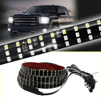 60" Triple Row LED Tailgate Light Bar with Solid Amber Turn Signal, Red Brake/Running, White Reverse Lights
60" Triple Row LED Tailgate Light Bar with Solid Amber Turn Signal, Red Brake/Running, White Reverse Lights